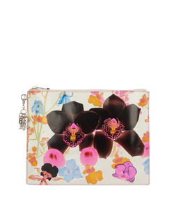 Marc Quinn Flowers Clutch, Leather, Black/Multi ,DB, 3*